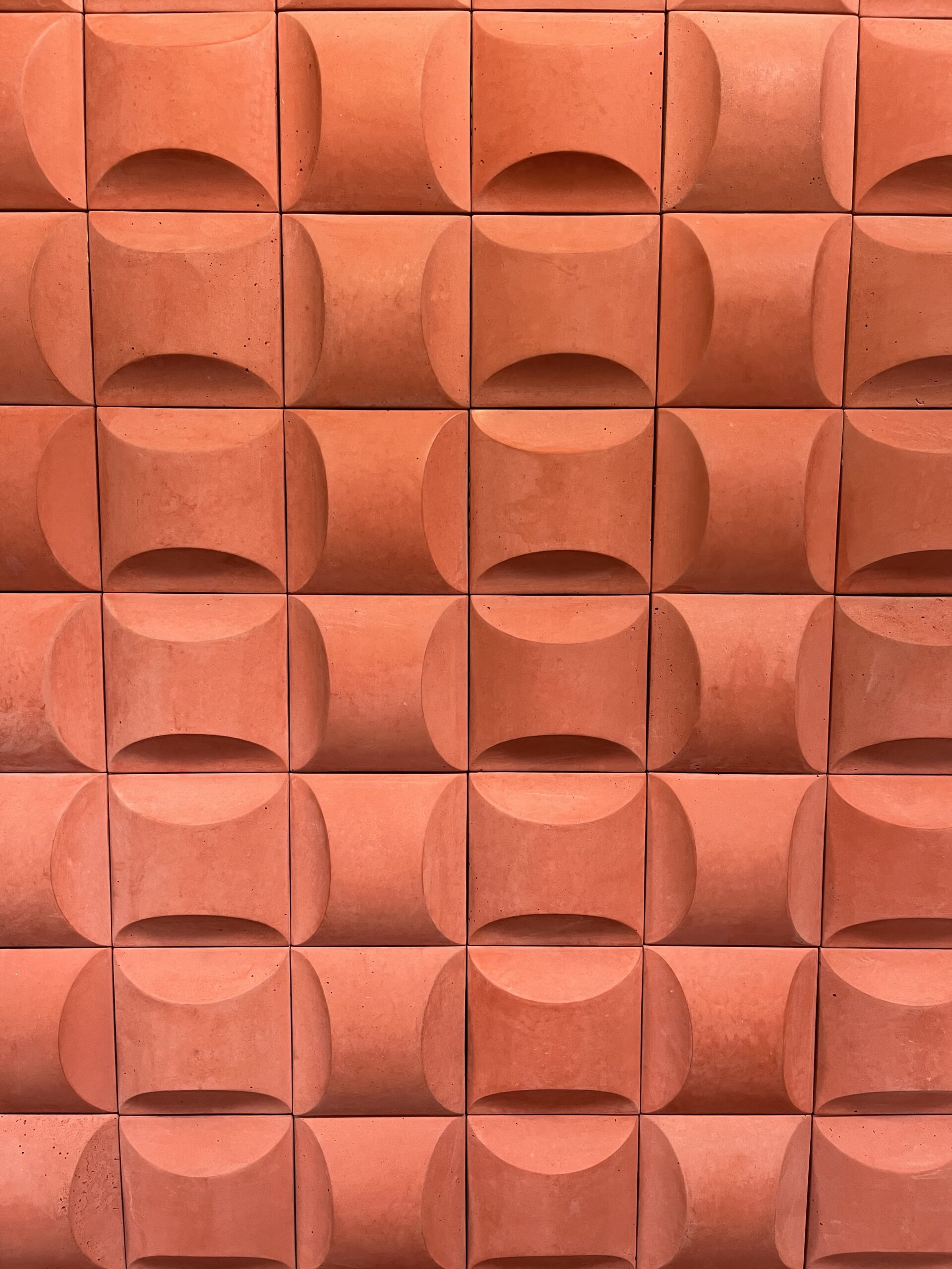 3D orange wall tiles